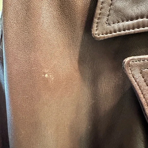 Coach Dark Brown Leather Jacket - Picture 14 of 14